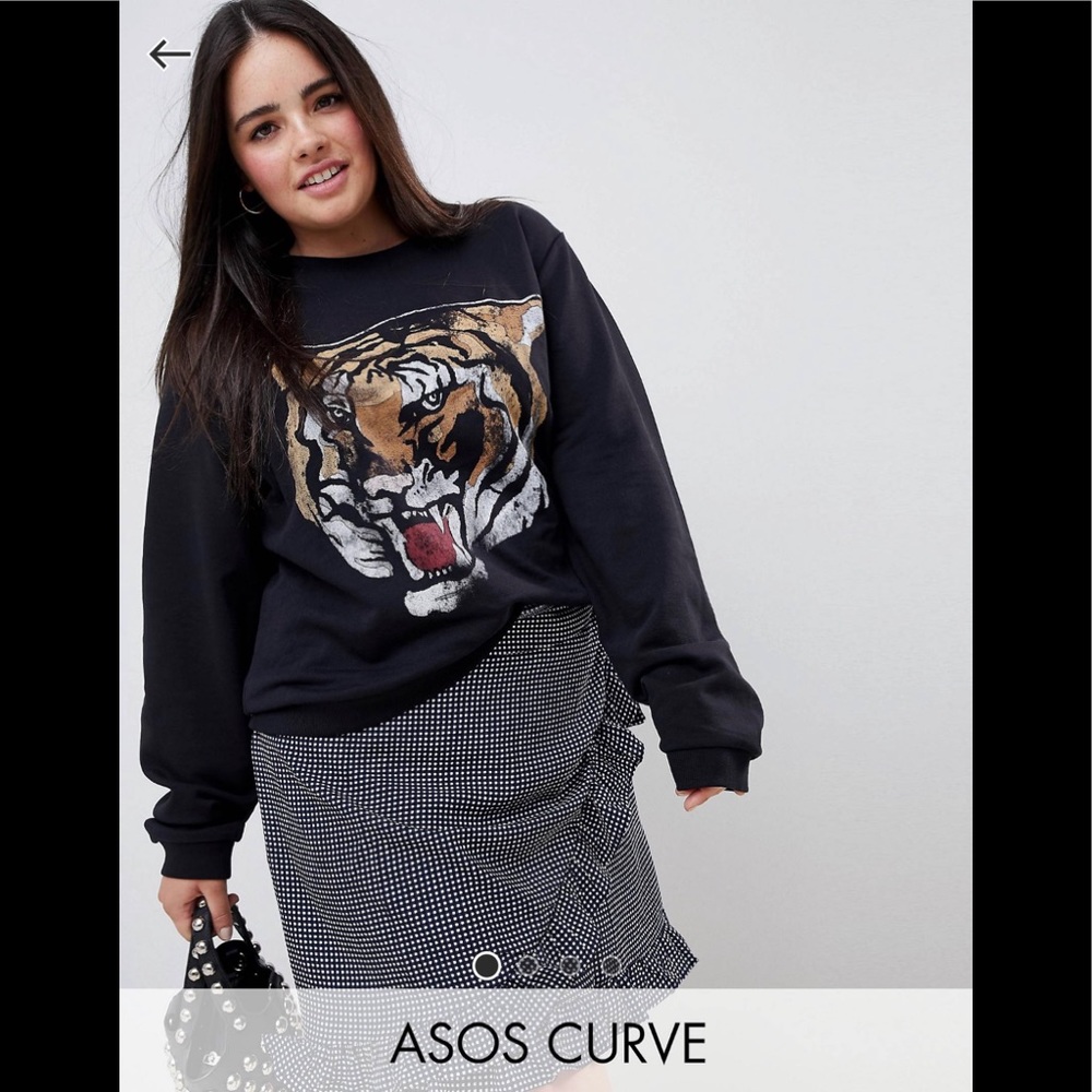 ASOS Curve Tiger Swewtshirt